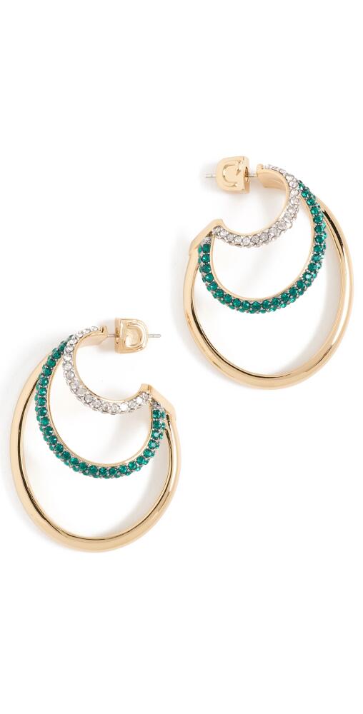 DEMARSON Raisa Hoops 12k Shiny Gold/Hem/Emerald Cover