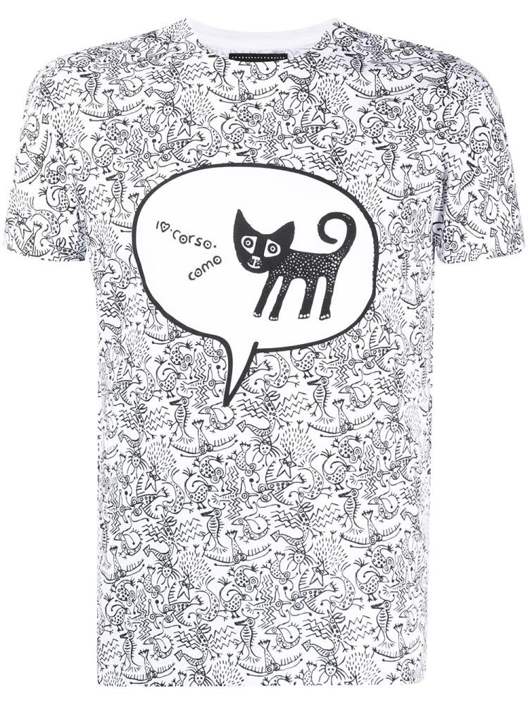 10 CORSO COMO graphic print short-sleeved T-shirt - White Cover