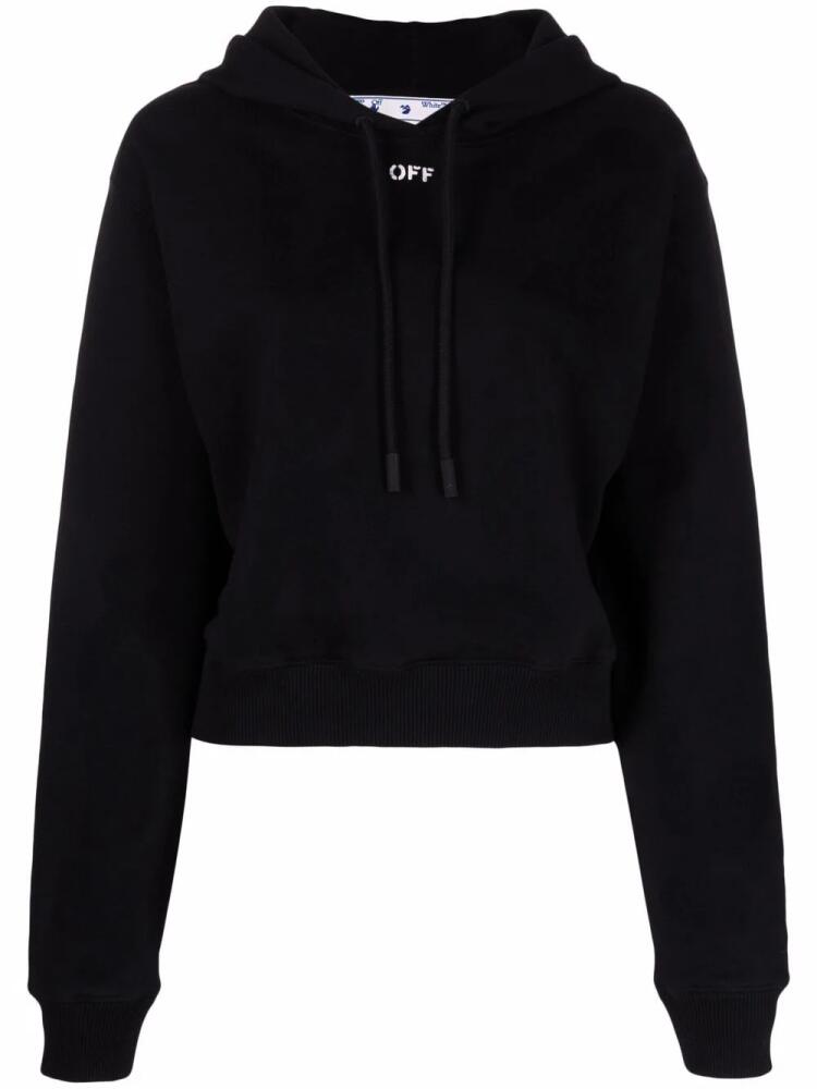 Off-White Off-stamp cropped hoodie - Black Cover