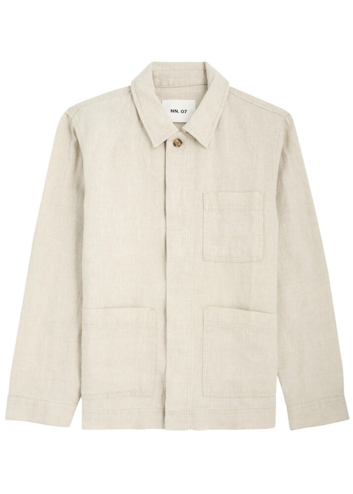 NN07 Olav Linen Jacket - Beige Cover