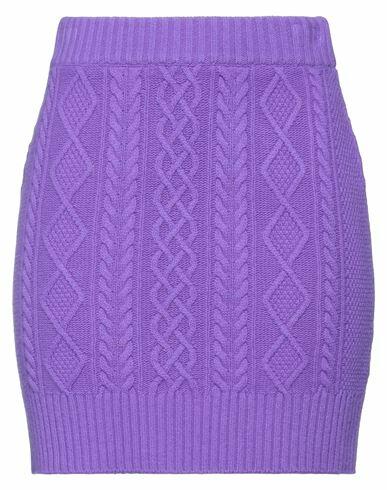 Eleonora Gottardi Woman Mini skirt Purple Eco-cashmere, Merino Wool Cover