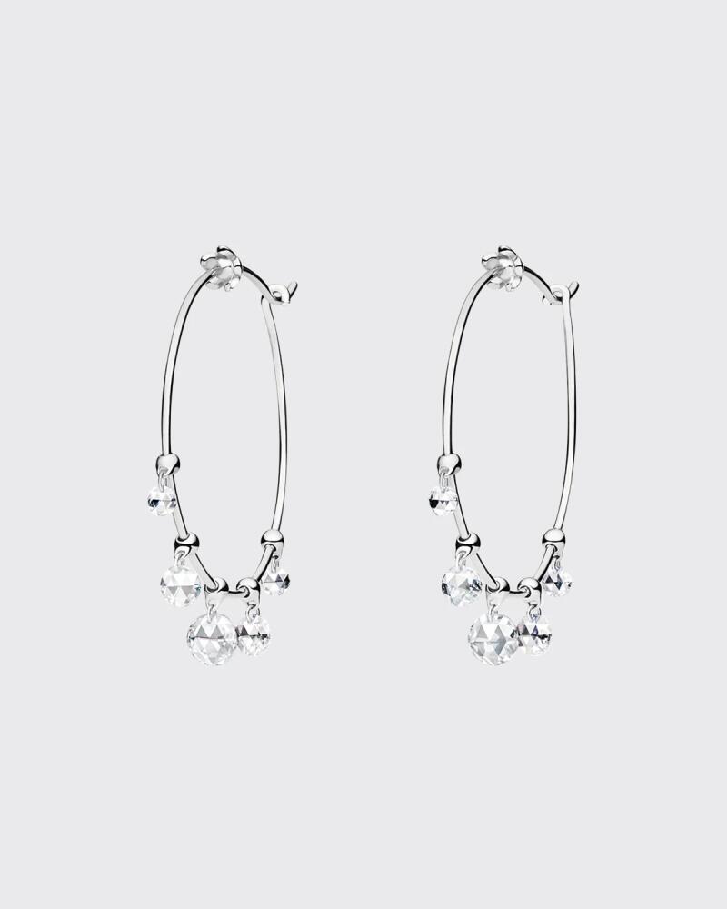 Paul Morelli Wind Chimes Hoop Earrings in 18K White Gold & White Diamonds Cover