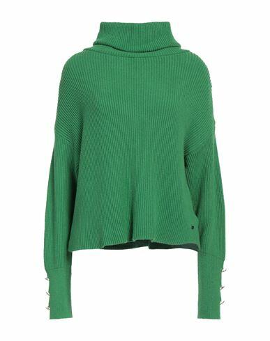 Fly Girl Woman Turtleneck Green Viscose, Polyester, Nylon Cover