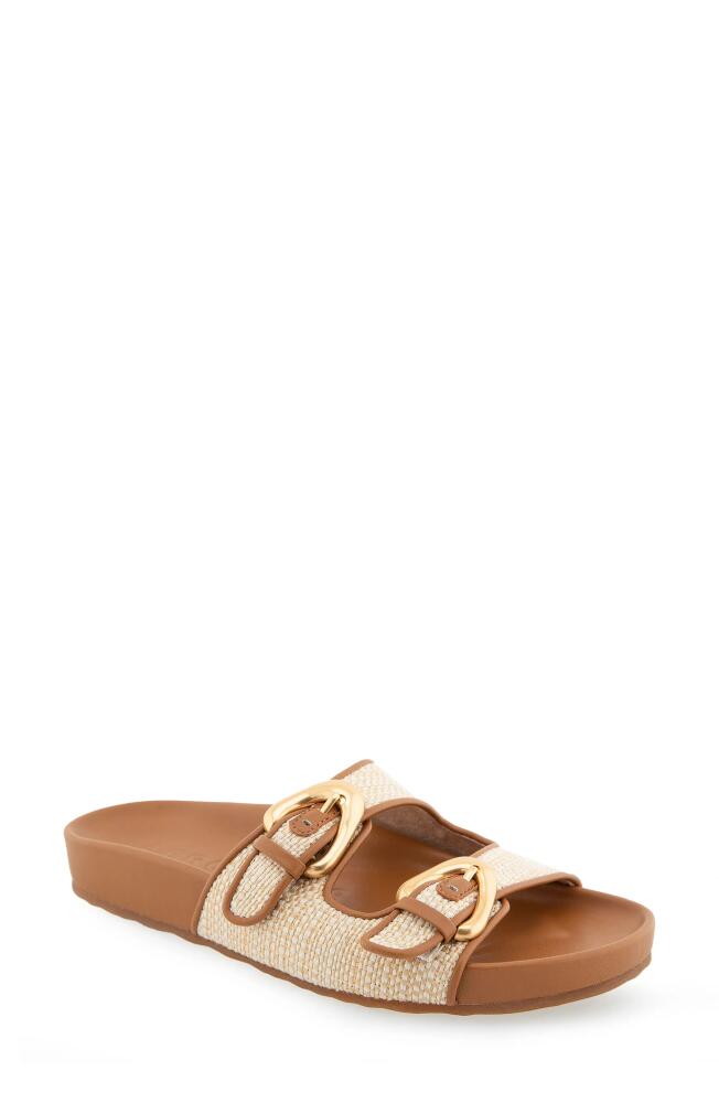 Aerosoles Link Buckle Slide Sandal in Natural Raffia Cover