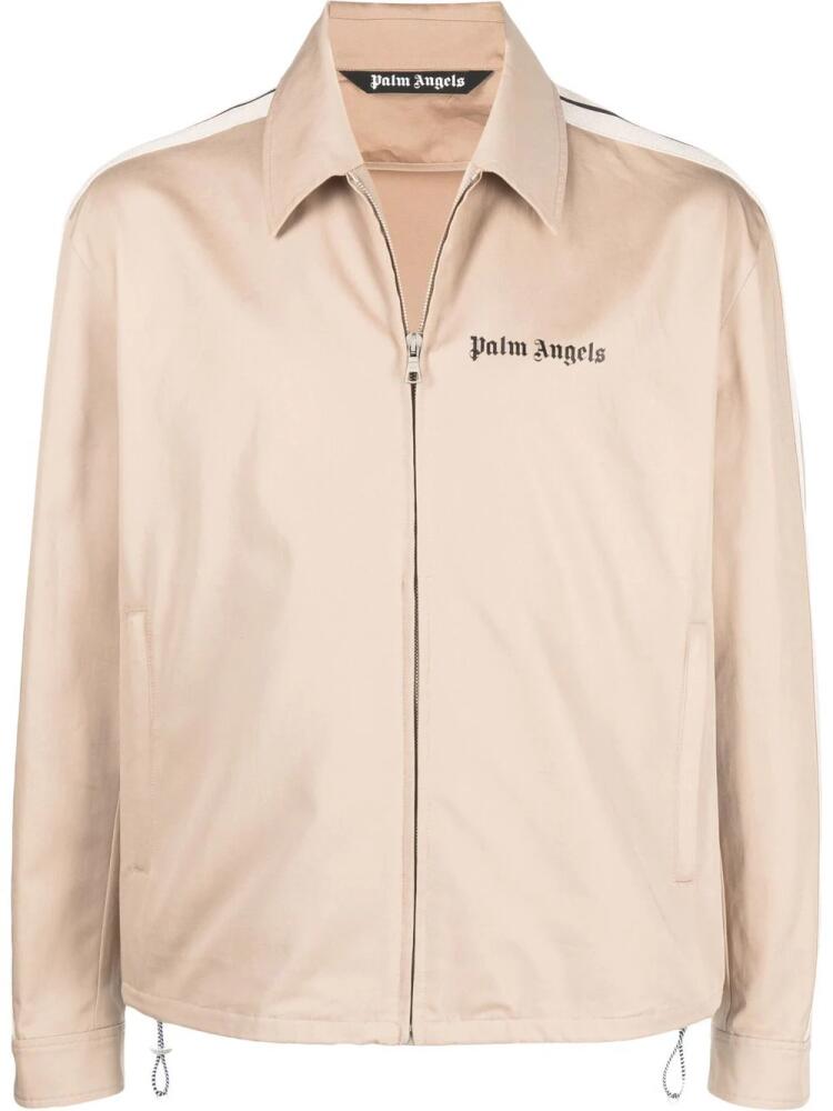 Palm Angels side stripe zipped jacket - Neutrals Cover