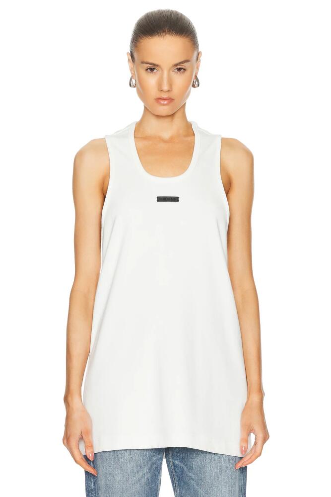 Fear of God Ribbed Tank in White Cover