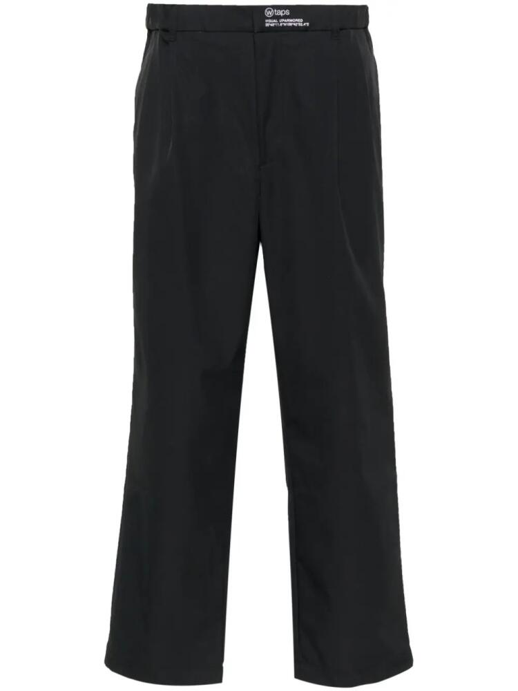 WTAPS logo-appliqué straight-leg trousers - Black Cover