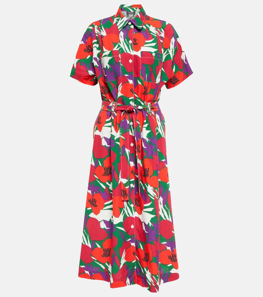 A. P.C. Belted floral midi dress Cover