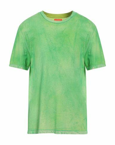 Notsonormal Man T-shirt Acid green Cotton, Recycled cotton Cover