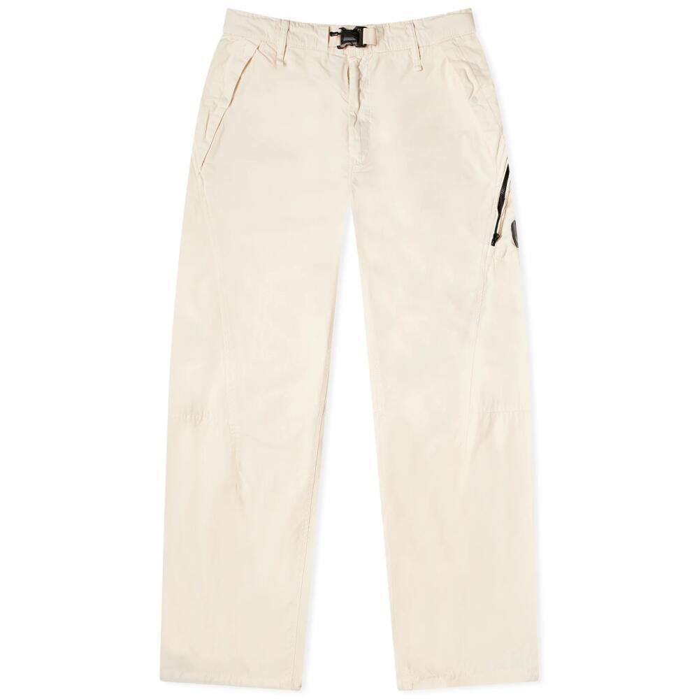 C.P. Company Men's Micro Reps Loose Utility Pants in Pistachio Shell Cover