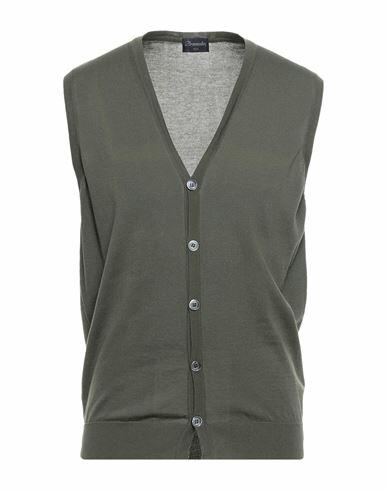 Drumohr Man Cardigan Dark green Cotton Cover