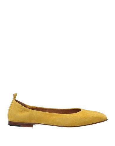 Pomme D'or Woman Ballet flats Yellow Soft Leather Cover