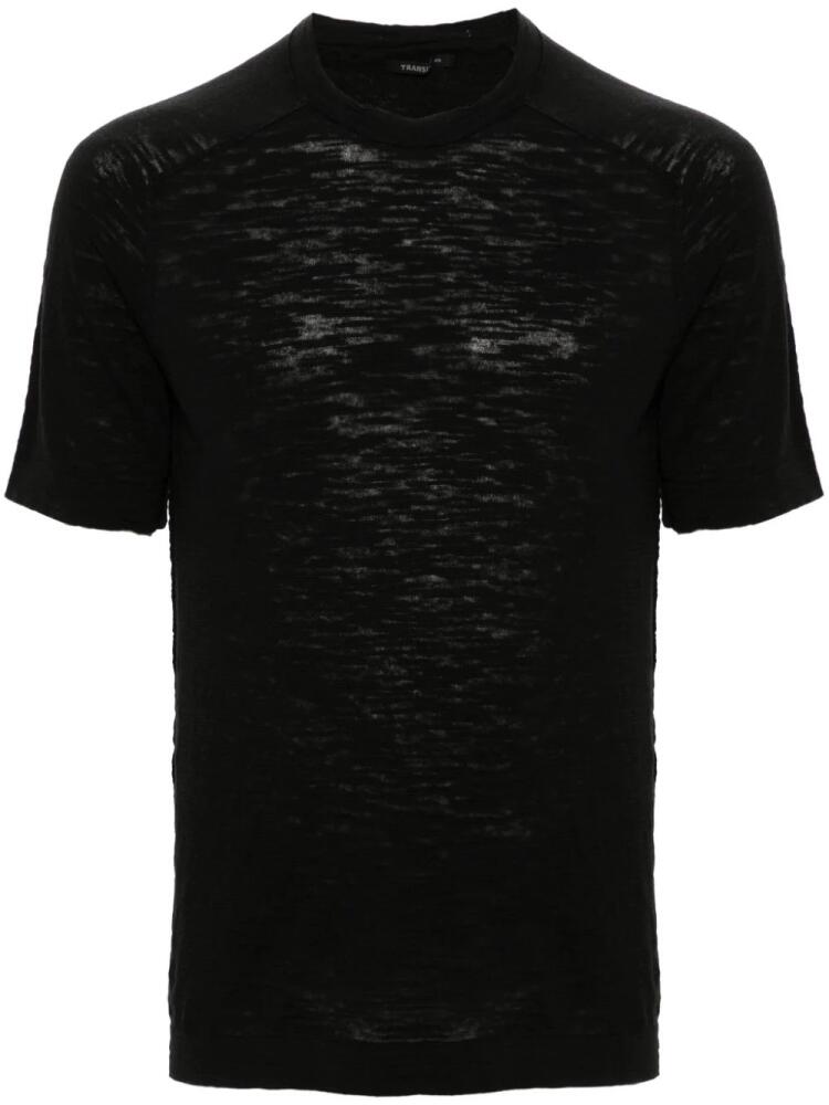 Transit slub-texture T-shirt - Black Cover