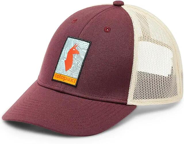 Cotopaxi Llama Map Trucker Hat (Wine) Caps Cover