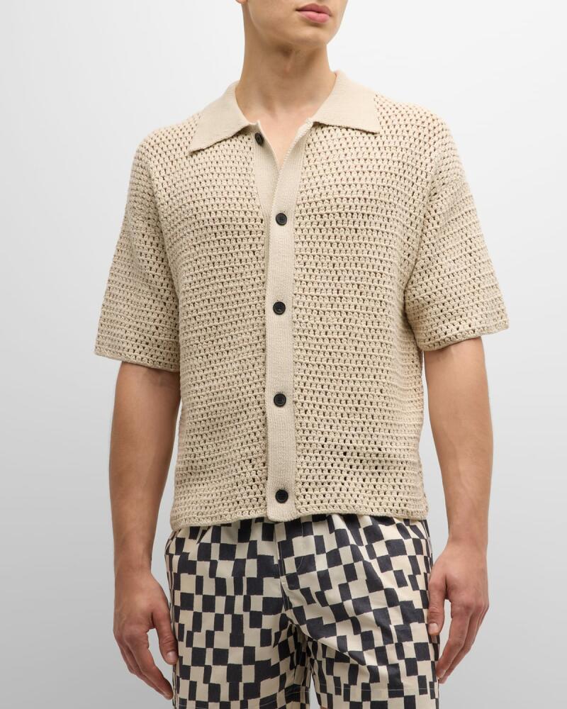 FRAME Men's Open Weave Cardigan Cover