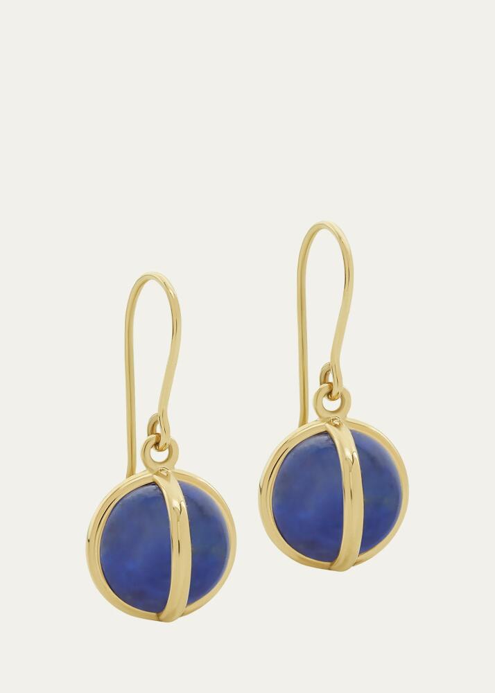 L. Klein Celeste 18k Gold Lapis Drop Earrings Cover