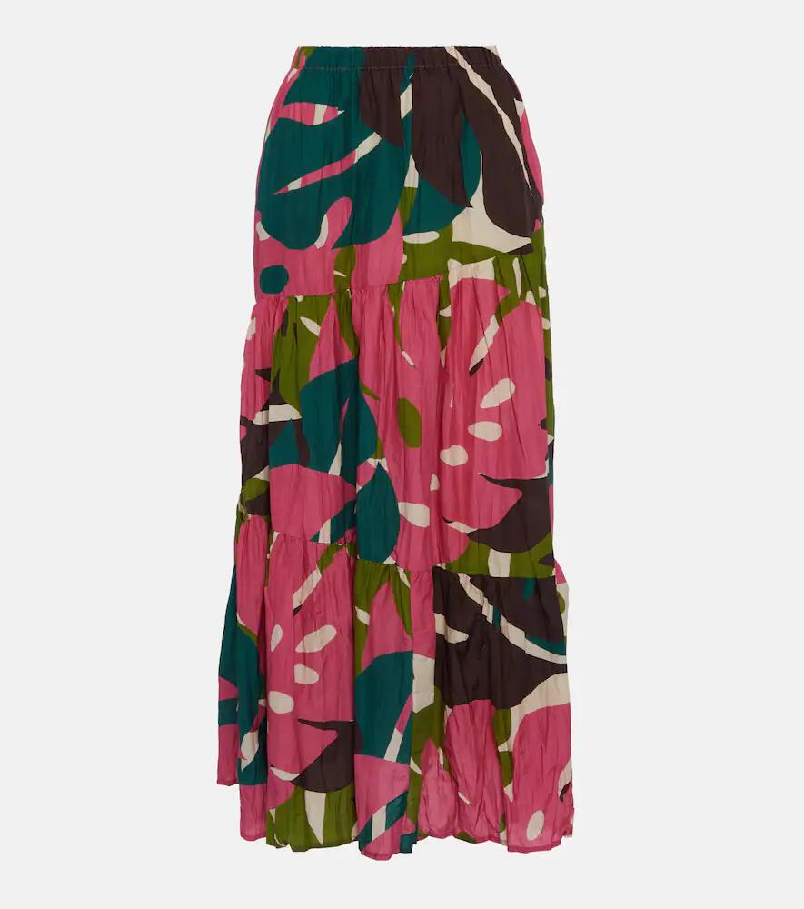 Velvet Lydia printed cotton and silk maxi skirt Cover