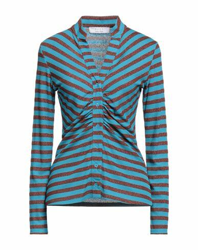 Kaos Woman Cardigan Turquoise Viscose, Polyester, Nylon, Elastane Cover