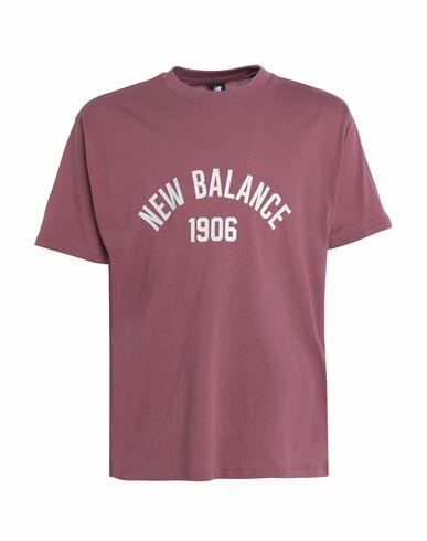 New Balance Essentials Varsity T-shirt Man T-shirt Mauve Cotton Cover