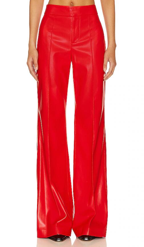 Alice + Olivia Dylan Faux Leather Pant in Red Cover