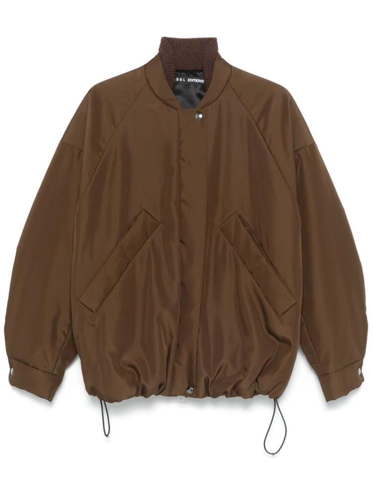 KASSL Editions padded bomber jacket - Brown Cover