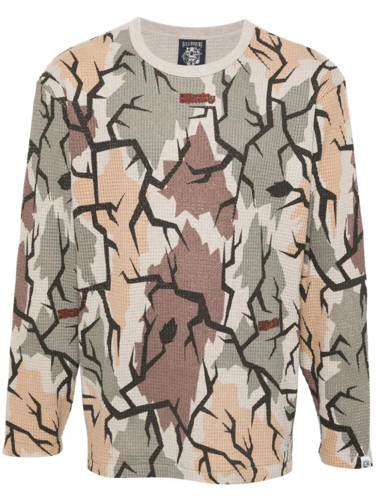 Billionaire Boys Club camouflage-print waffle-knit jumper - Neutrals Cover