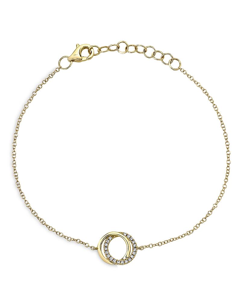 Moon & Meadow 14K Yellow Gold Diamond Love Knot Chain Bracelet Cover