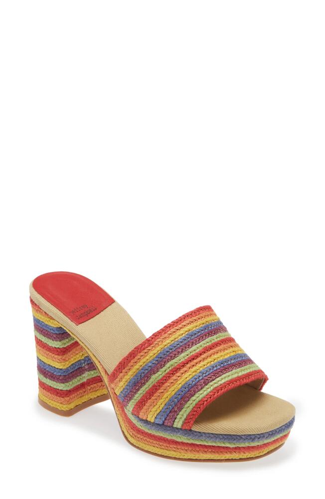 Jeffrey Campbell Cabana Platform Sandal in Colorful Jute Cover