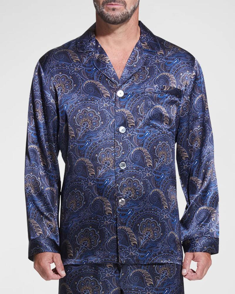 Majestic International Men's Silk Paisley Pajama Set Cover