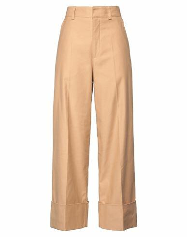 Quira Woman Pants Camel Cotton Cover