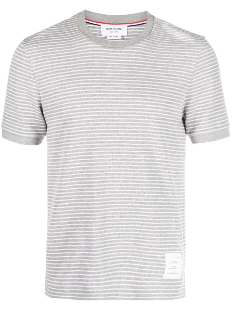 Thom Browne pinstripe pattern cotton t-shirt - Grey Cover