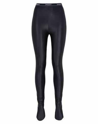 Saint Laurent Woman Leggings Black Polyamide, Elastane Cover