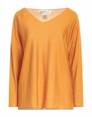 Lamberto Losani Woman Sweater Ocher Cashmere, Silk Cover