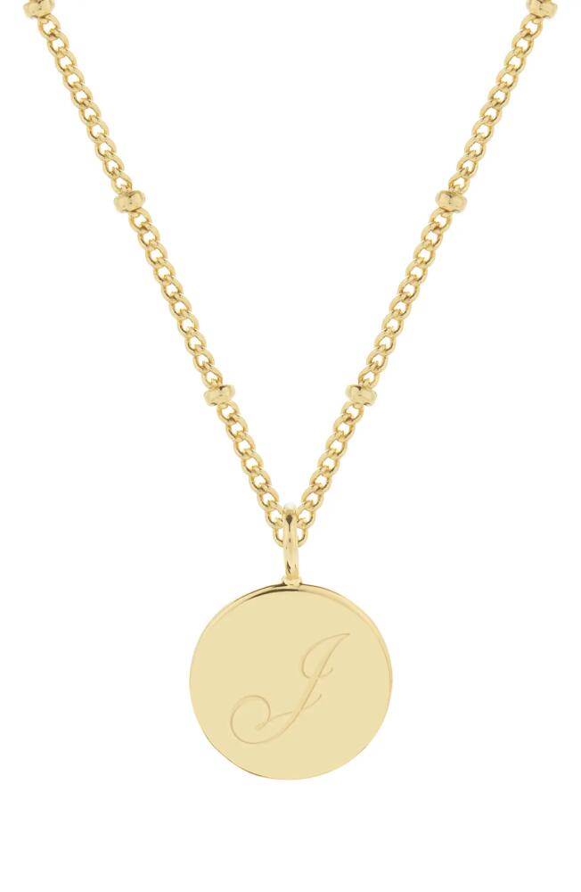 Brook and York Lizzie Initial Pendant Necklace in Gold J Cover