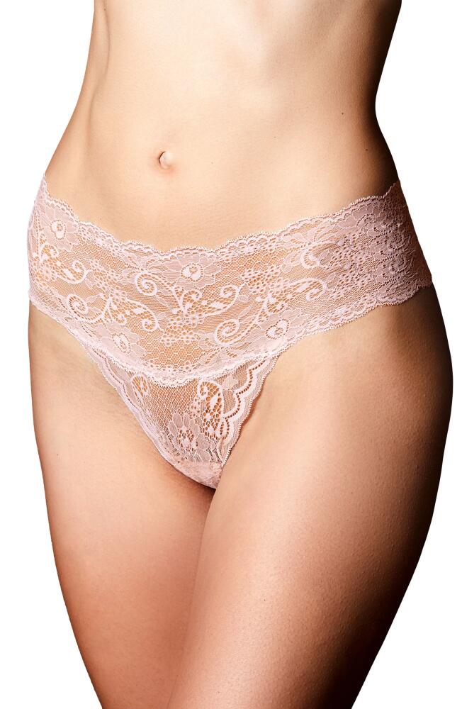 JOURNELLE Sapna Mid Rise Lace Thong in Delicate Cover