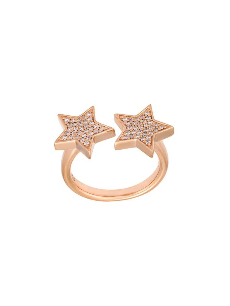 ALINKA 'Stasia' double diamond star ring - Metallic Cover