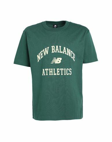 New Balance Athletics Varsity Graphic T-shirt Man T-shirt Dark green Cotton Cover