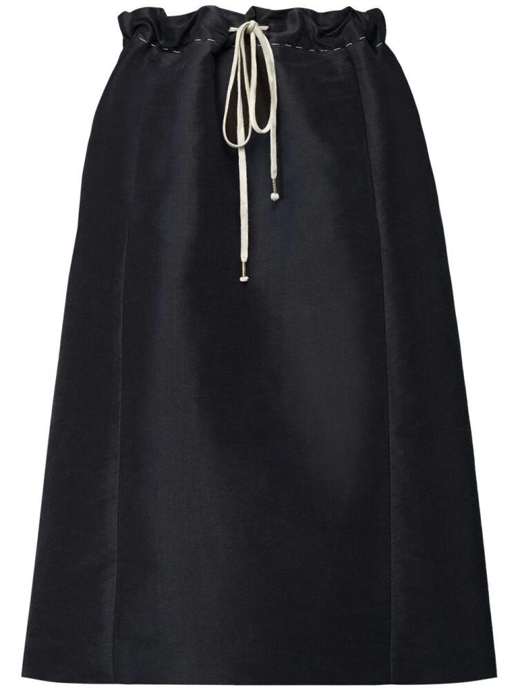 Maison Margiela moiré-effect drawstring midi skirt - Black Cover