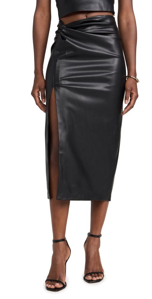 L'AGENCE Lilou Twist Front Skirt Black Cover