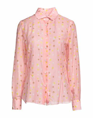 Barba Napoli Woman Shirt Pink Cotton, Silk Cover