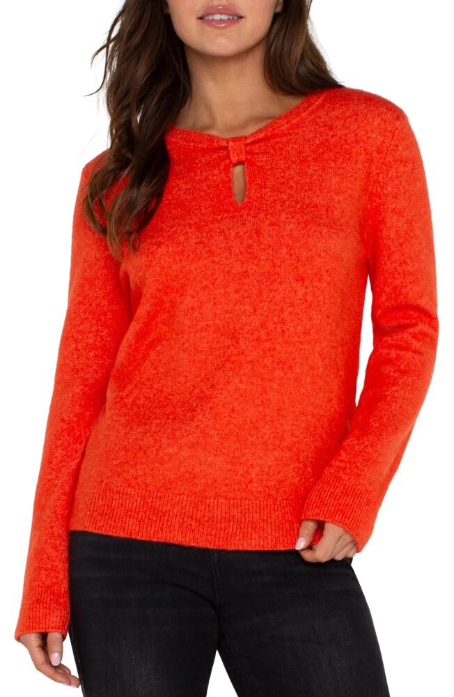 Liverpool Cutout Brushed Sweater in Orange Cover