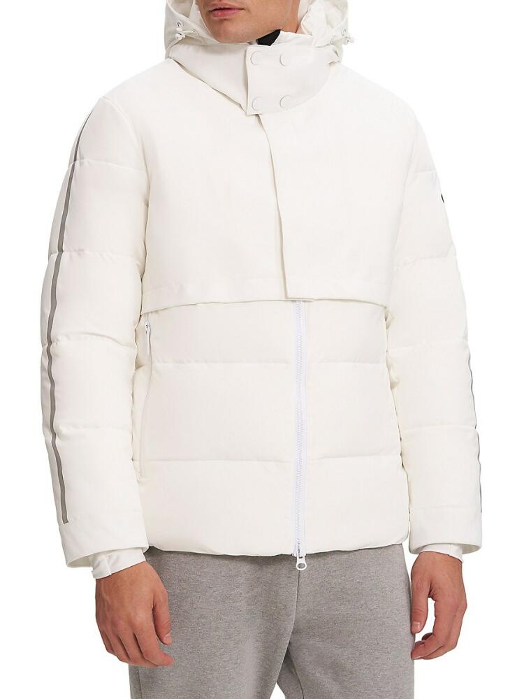 NOIZE Men's Hooded Puffer Jacket - Off White Cover