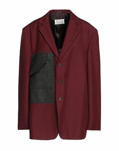 Maison Margiela Woman Blazer Burgundy Polyester, Wool, Viscose Cover