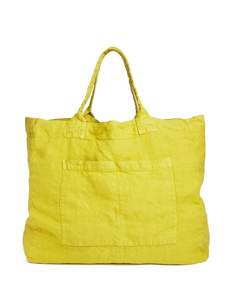 Once Milano linen weekend bag - Yellow Cover