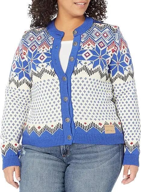 Dale of Norway Vilja Jacket (Ultramarine/Off-White/Raspberry) Women's Clothing Cover