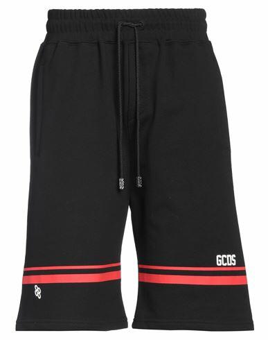 Gcds Man Shorts & Bermuda Shorts Black Cotton Cover