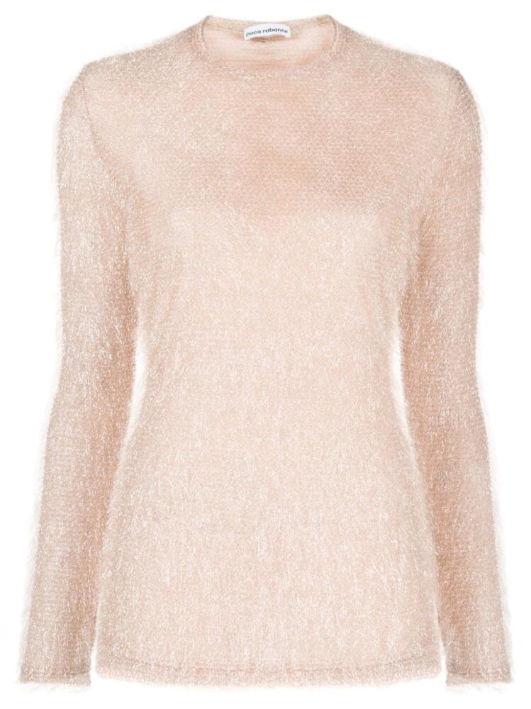 Rabanne cut-out metallic-threading jumper - Pink Cover