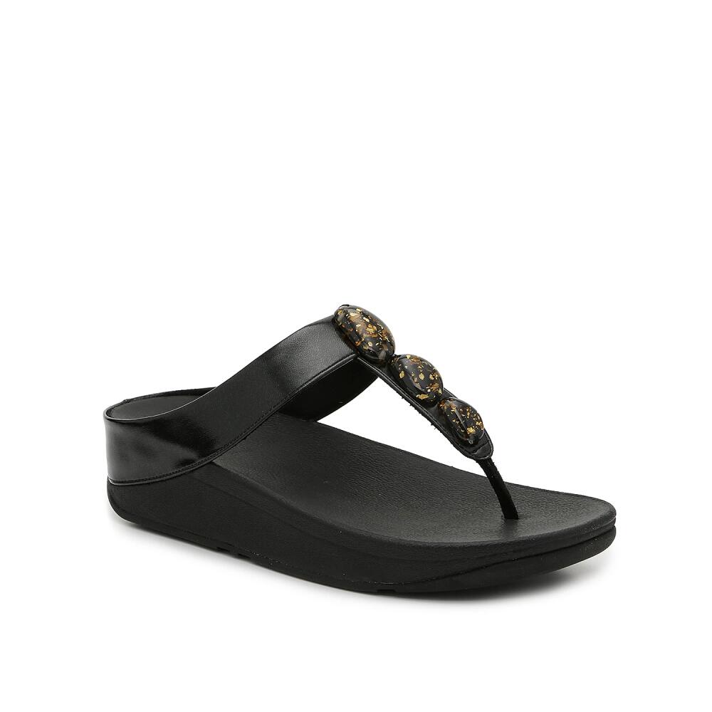 FitFlop Fino Wedge Sandal | Women's | Black Cover