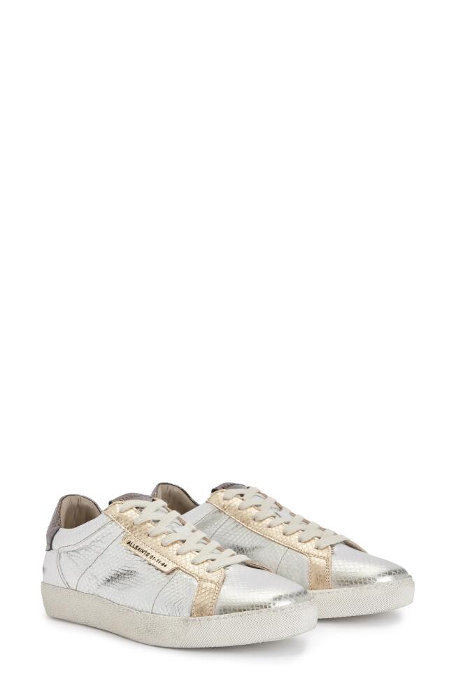 AllSaints Sheer Low Top Sneaker in Silver/Gold Cover