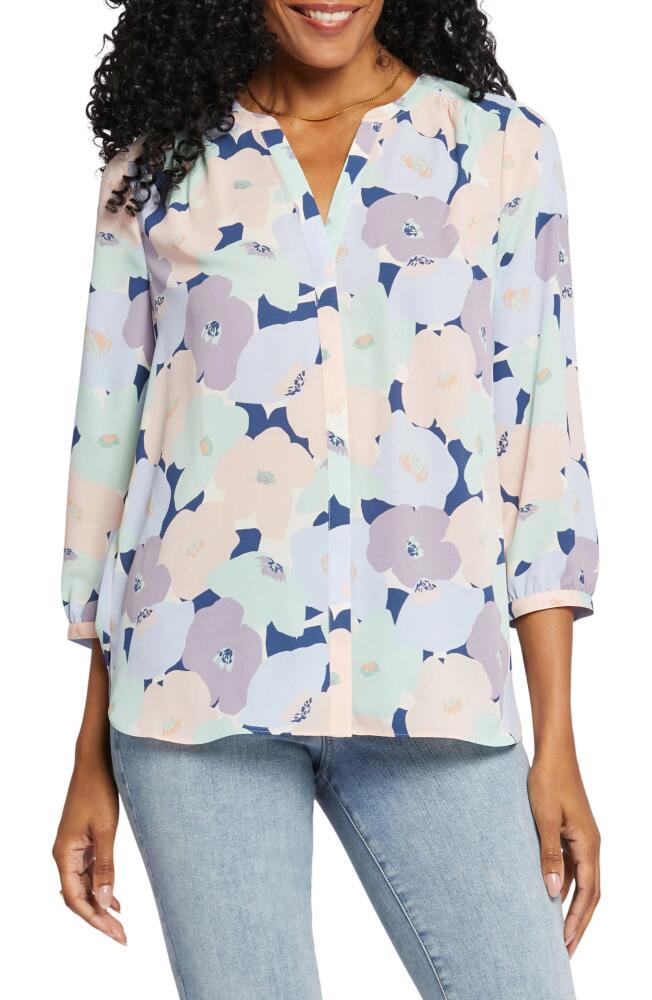 NYDJ Pintuck Blouse in Rosemount Cover